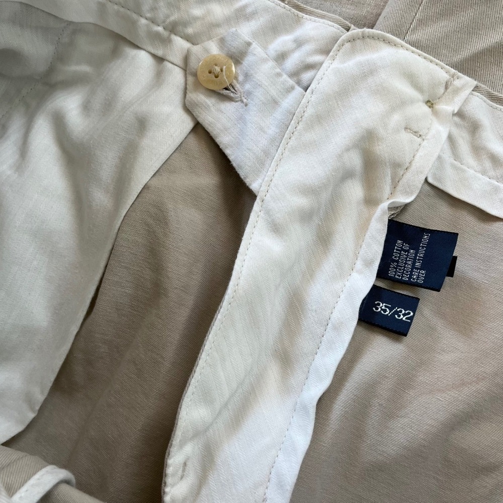 Vintage Polo Ralph Lauren Pleated Chino Pants Mens 35 - Picture 7 of 11